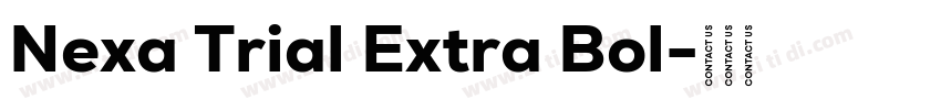 Nexa Trial Extra Bol字体转换
